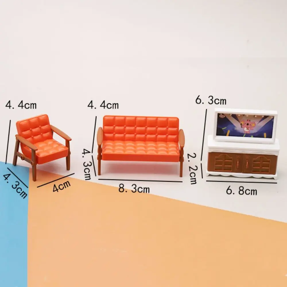 Mini muebles para casa de muñecas de alta calidad, mesa de comedor en miniatura de varios estilos de plástico, juego de cocina para dormitorio - imagen 2