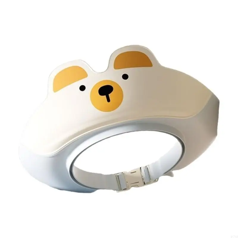 Gorros ducha bebé D7YD, gorro ajustable para lavado para niños, gorro con protección para los oídos seguro Unisex,