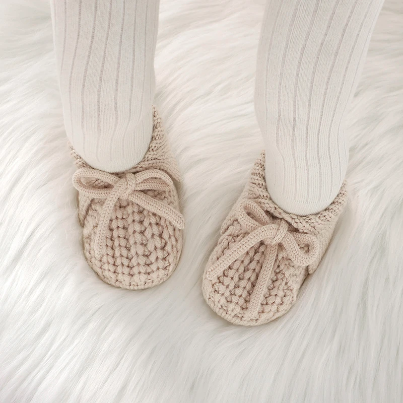 Botines de punto para bebé recién nacido, zapatos antideslizantes para primeros pasos, cómodos, de suela blanda, para interior y exterior - imagen 5
