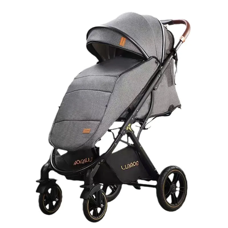 Cochecito bidireccional ligero plegable con asiento alto para bebé - imagen 4