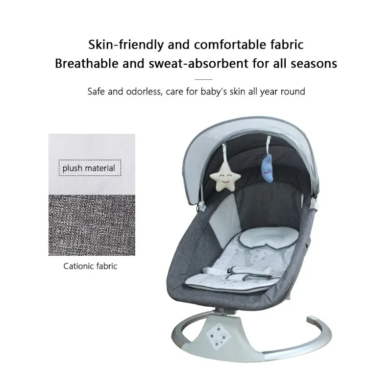 IMBABY mecedora eléctrica bebé con música y movimiento ajustable - imagen 3