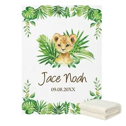 Manta infantil de Leão para niños - Estampado de jungla