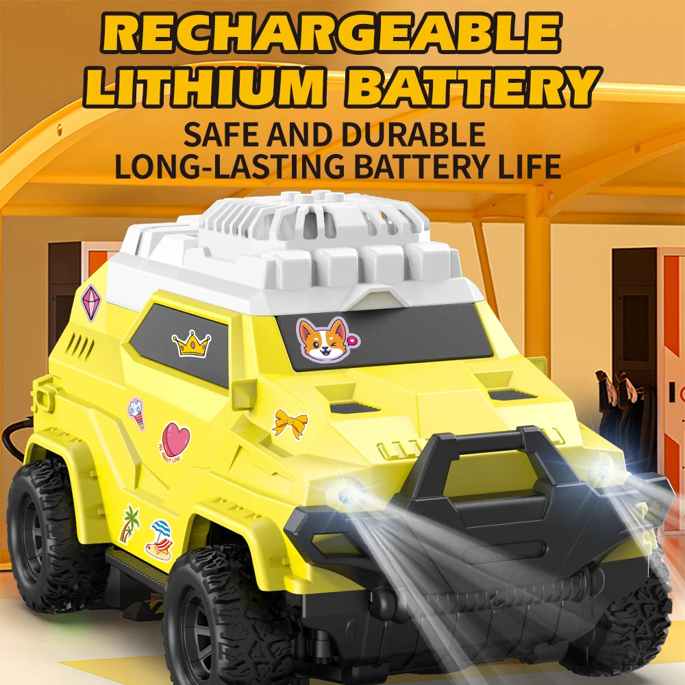 Vehículo de deriva RC con luz de ventilador, coche de carreras con Control remoto de alta velocidad de 2,4G, regalo, coche de carreras de competición, juguete todoterreno para niños