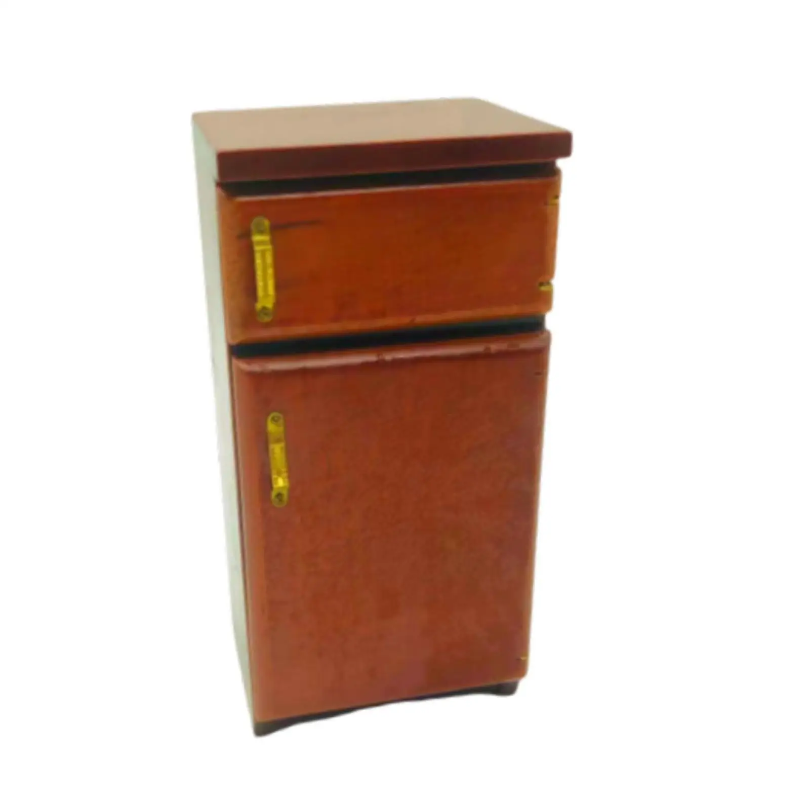 Dollhouse Fridge 1/12 Scale Smooth Polishing Party Favor Kitchen Appliance Dollhouse Fridge 1/12 Scale Smooth Polishing Party Favor Kitchen Appliance