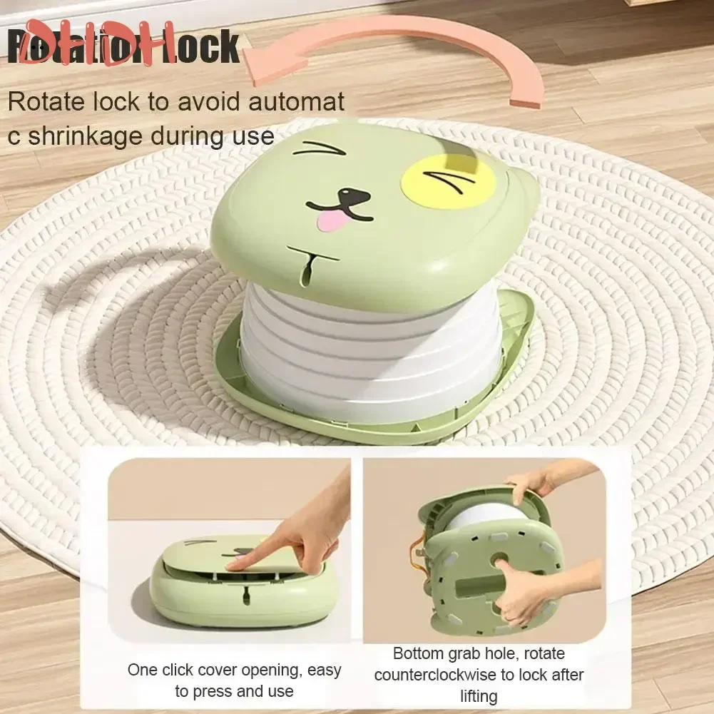 Orinal portátil para niños pequeños, orinal plegable de viaje, inodoro de entrenamiento para coche, Camping, baño interior y exterior para bebés y niños - imagen 5