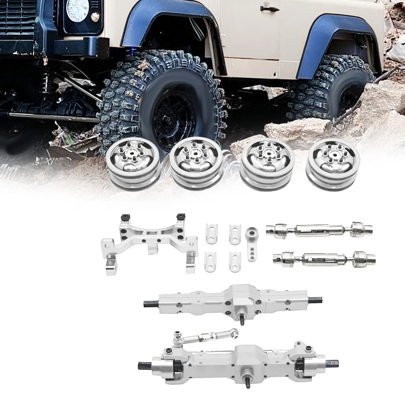 Toy Car Parts Set Wheel Hub Caps Steering Fixing Mount Transmission Shaft 1/10 RC Car Accessories DIY Tools for C74 Trucks Toy