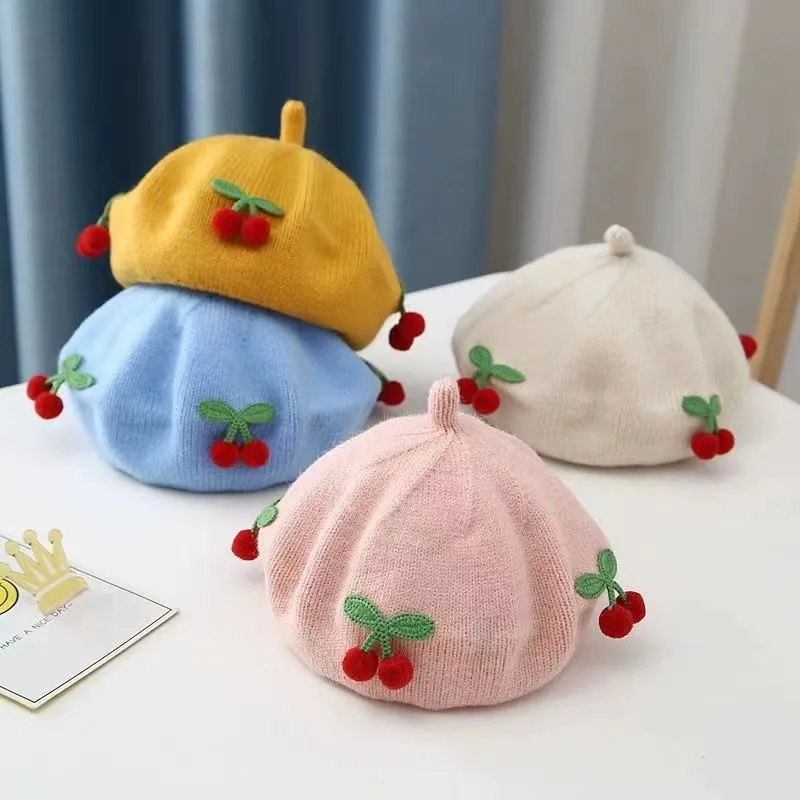 Gorro de punto con bloques de color de estilo coreano moderno: calabaza y boina para bebés, niños y niñas pequeños: otoño/invierno, para uso diario. - imagen 3