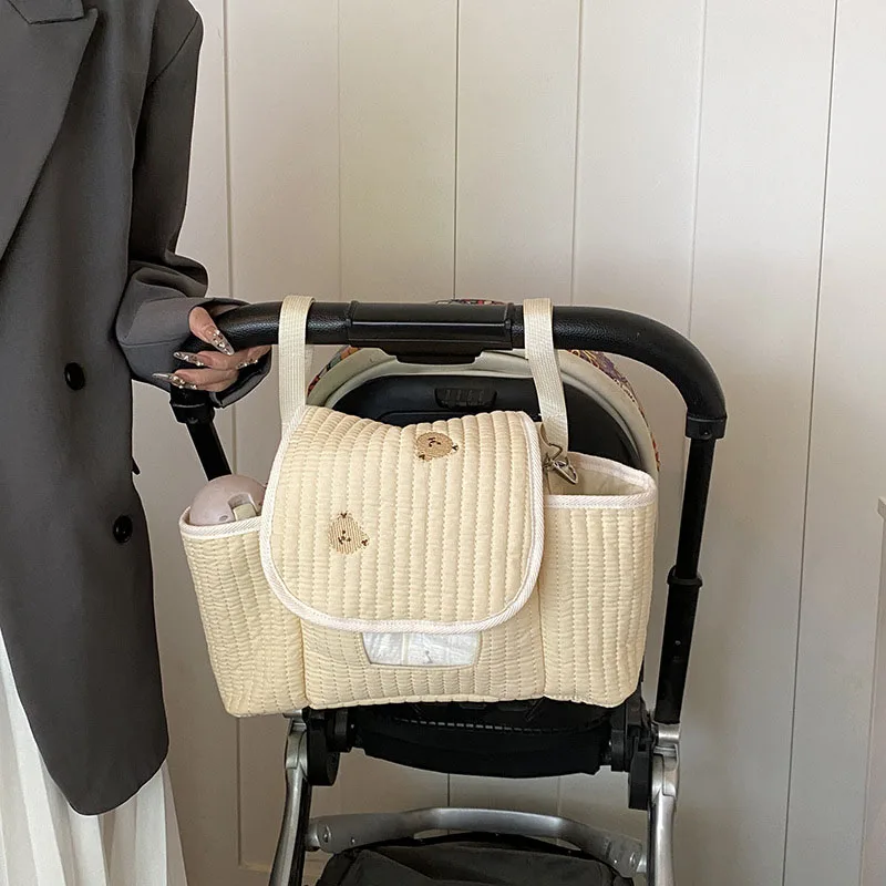 Milangel-Bolso de mamá para bebé, bolsa de almacenamiento con múltiples compartimentos plegable, novedad de otoño