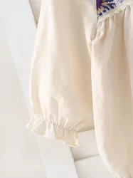 MILANCEL Mono de bebé de manga larga bordado - moda coreana suave