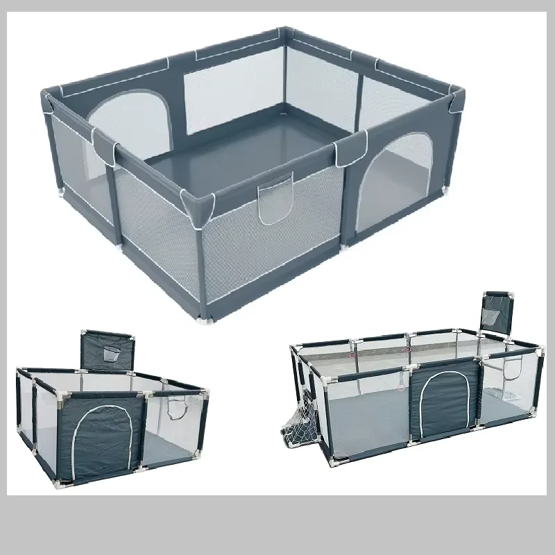 Parque infantil para bebés con protector de espuma: gran centro de actividades para niños pequeños, valla de seguridad interior con piscina de bolas extraíble y zona de juegos - imagen 2