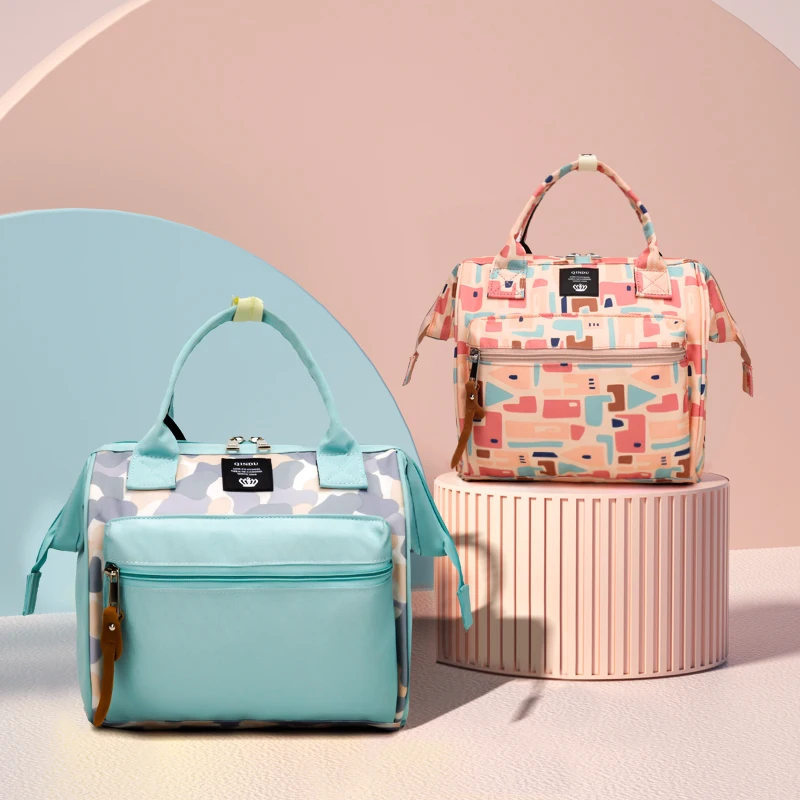 Bolsa de pañales con correas para cambiador, bolsa de maternidad para el cuidado del bebé, mochila antiincrustante impermeable para viaje, bolsa para cochecito, bolsa para pañales - imagen 3