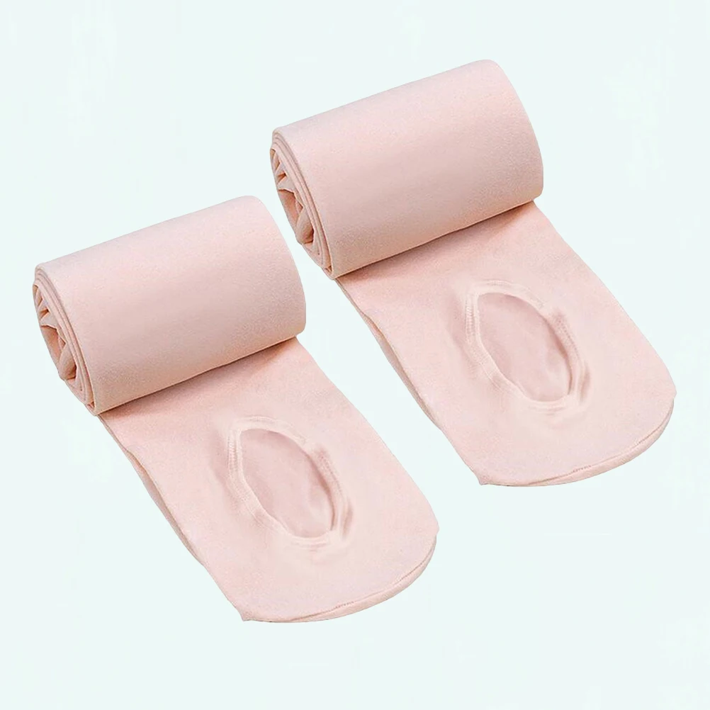 Medias de Ballet para niñas, medias de baile elásticas ultrasuaves para práctica de clase de Ballet, calcetines de baile para adultos, mujeres y niños, color rosa claro - imagen 2