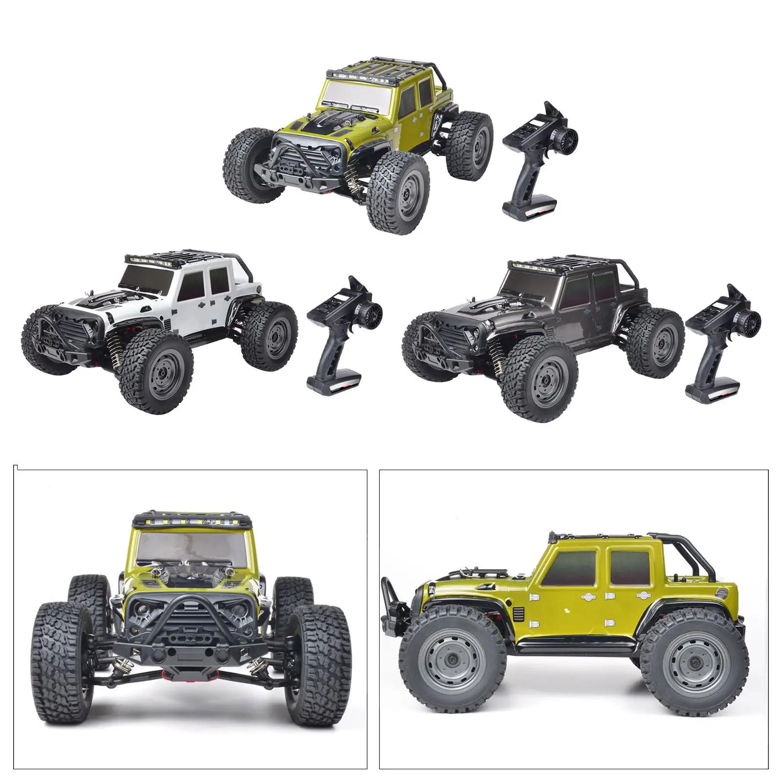 1/16 4WD Buggy 38km/h All Truck Toy Racing Car with LED Headlight with DIY