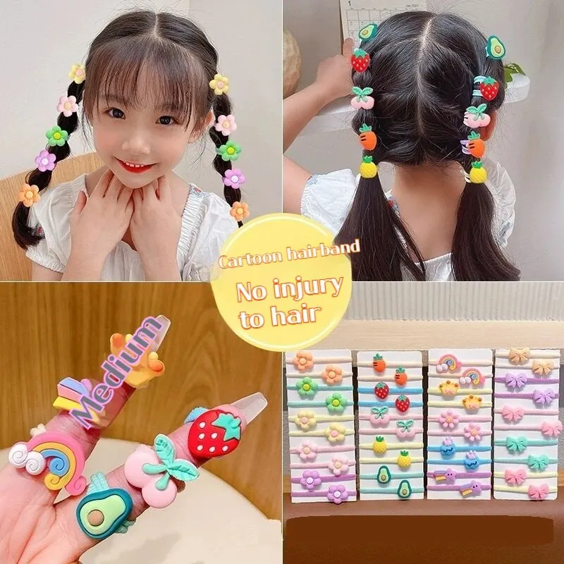 20-40 unids/set banda de goma para niños banda para el cabello de dibujos animados nuevos accesorios para el cabello de cuerda para el cabello de bebé dulce - imagen 3