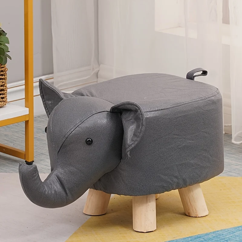 Taburete elefante infantil en madera maciza - diseño creativo - imagen 4