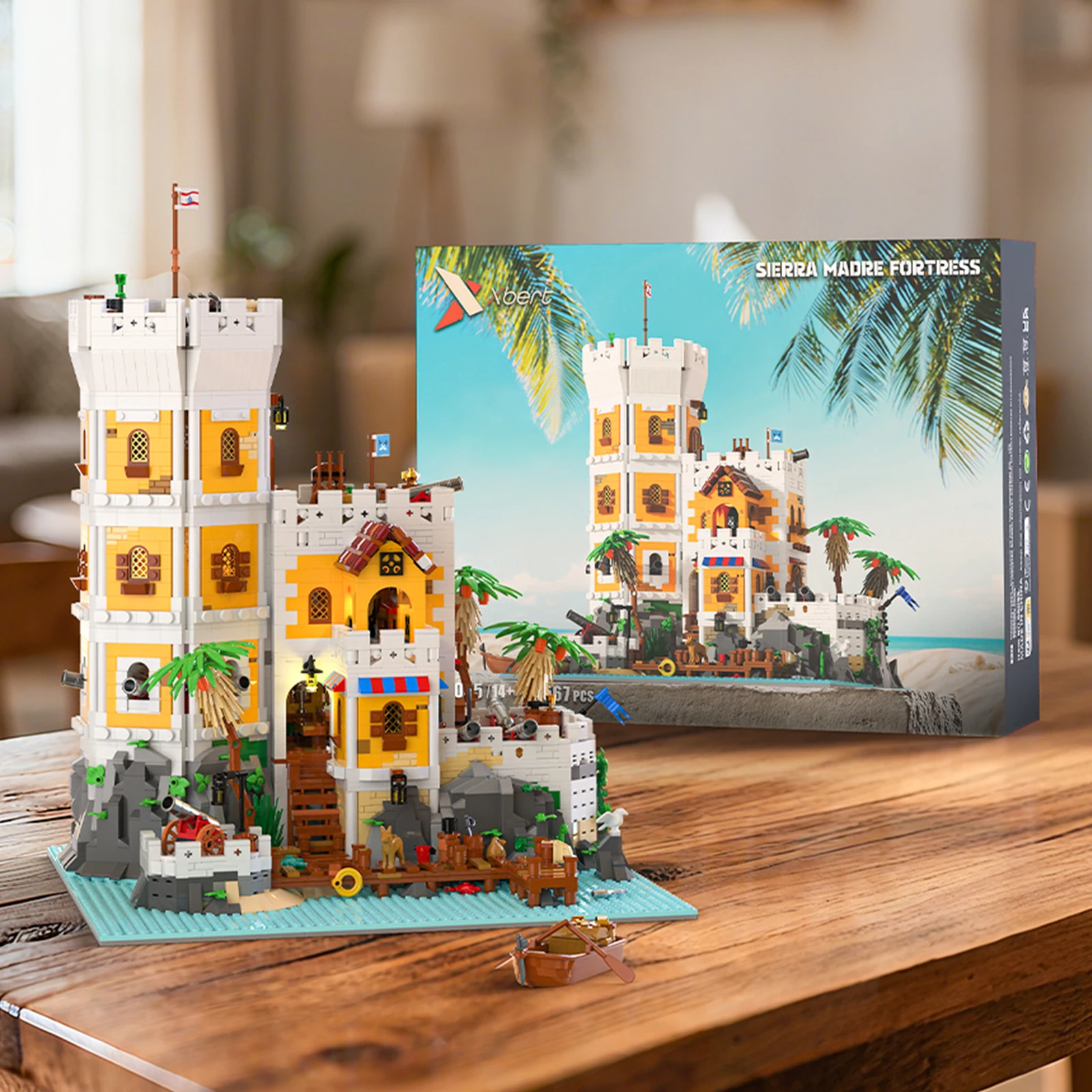 Bloques de construcción Fortaleza Sierra Madre – Castillo pirata con luz