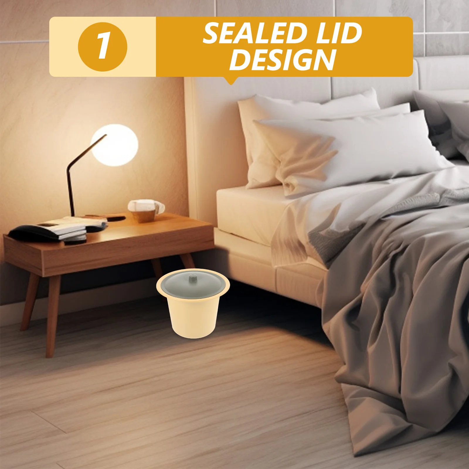 Bacinilla con Tapa, Portátil, de Plástico, Reutilizable, para Ancianos, Uso Doméstico, Viajes, Orinal, Inodoro - imagen 5