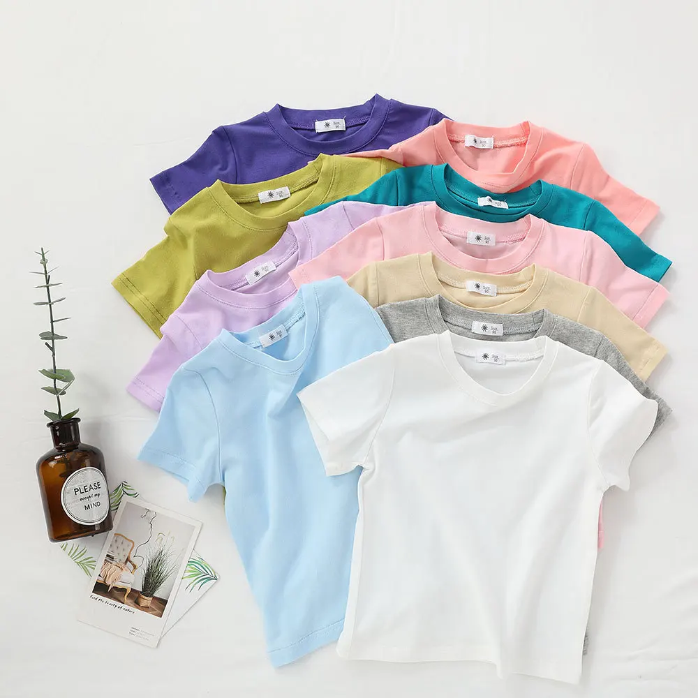 Camiseta básica manga corta para niño – Algodón suave transpirable