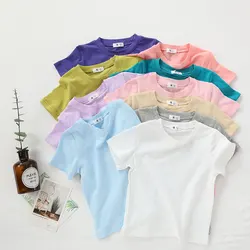 Camiseta básica manga corta para niño – Algodón suave transpirable