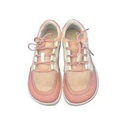 Tipsietoes, nuevas zapatillas de deporte descalzas de cuero genuino + pestañas para mujeres y hombres, suela plana suave sin caída, puntera más ancha, peso ligero Flexible