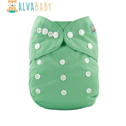 AlvaBaby pañal reutilizable de bolsillo liso para bebé