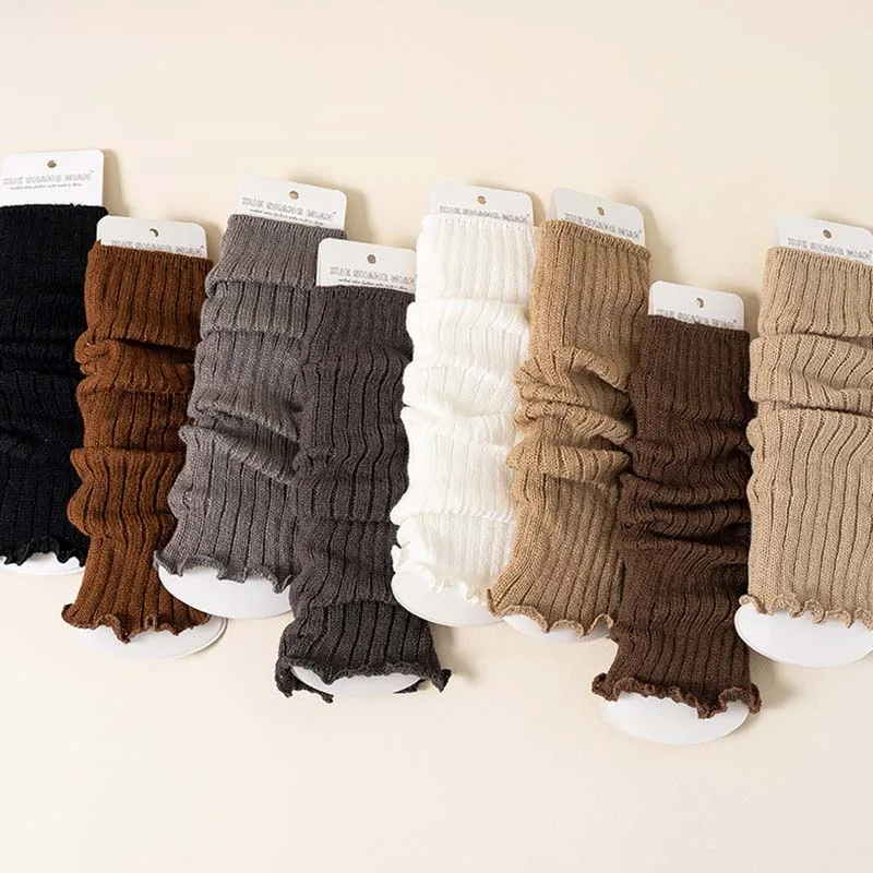 Calentadores de piernas coreanos para niños y niñas, calcetines hasta la rodilla tejidos hechos a mano para otoño e invierno, cubiertas de piernas delgadas a la moda, accesorios cálidos para exteriores - imagen 4