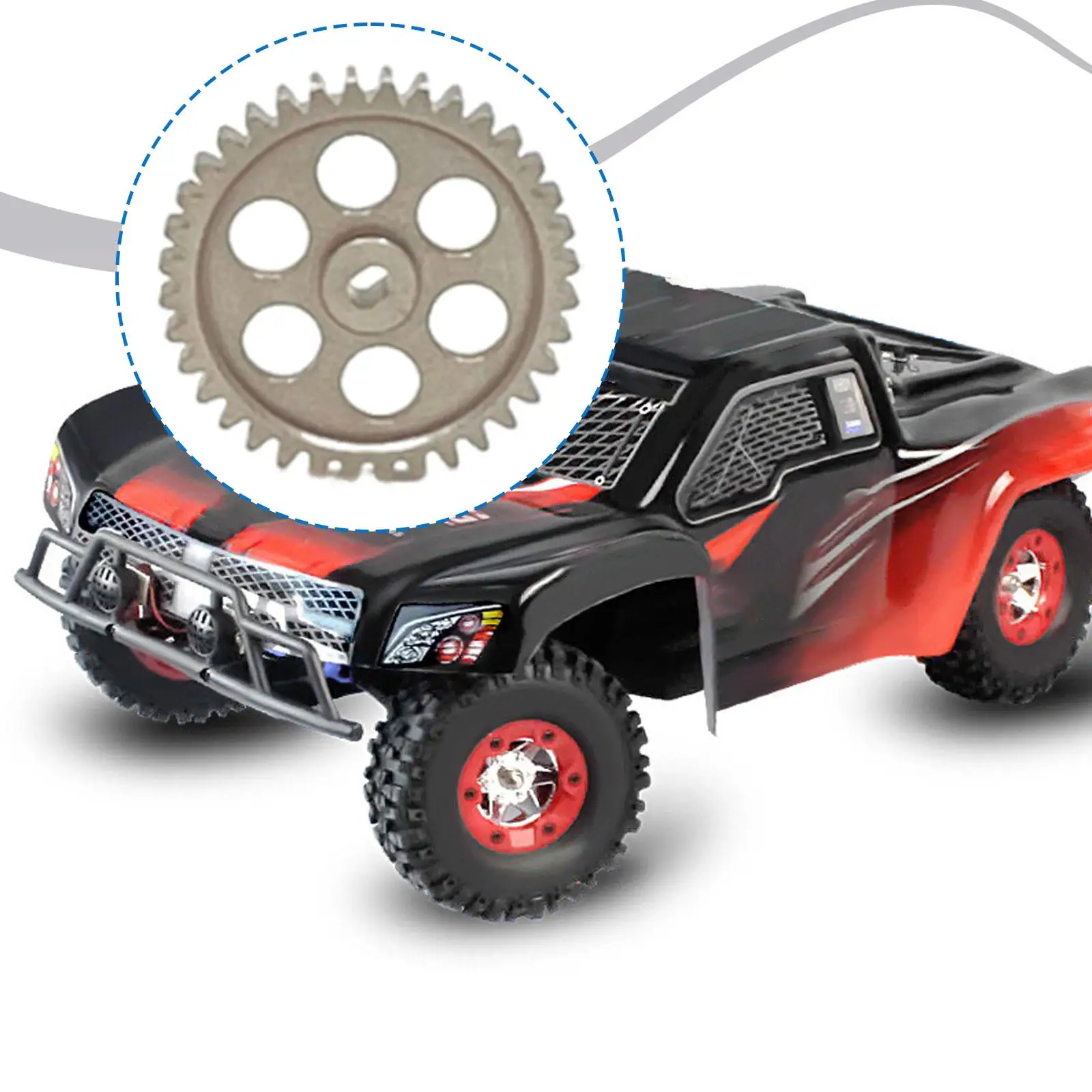 Engranaje metálico 34T para coche RC WLtoys 244016 1/24 - imagen 4