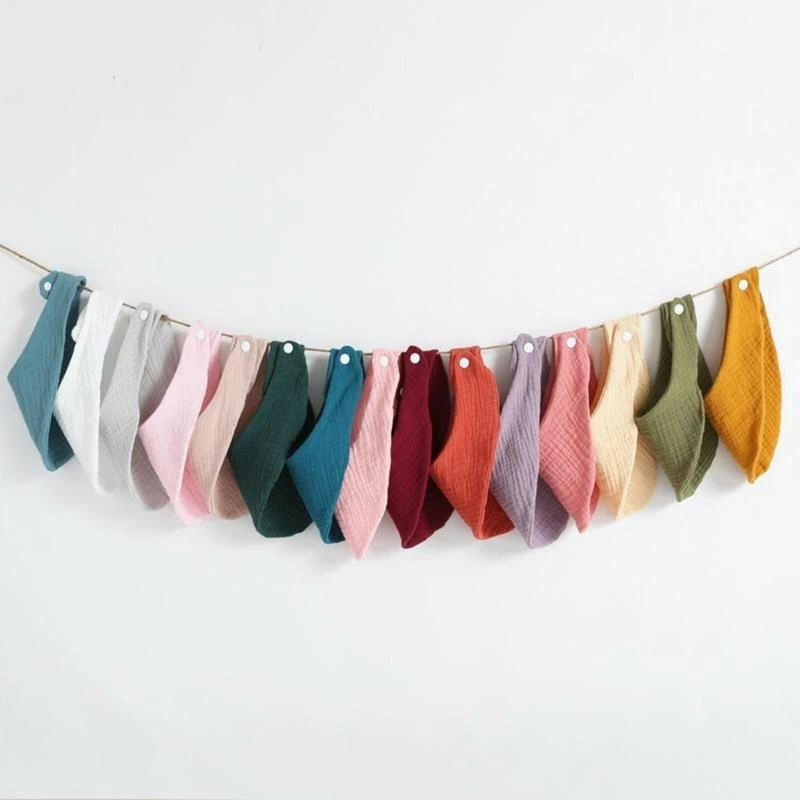 M76C 3 uds Baberos muselina Toalla bebé paño lavado Baberos babeantes bufanda cuello para niños pequeños - imagen 4