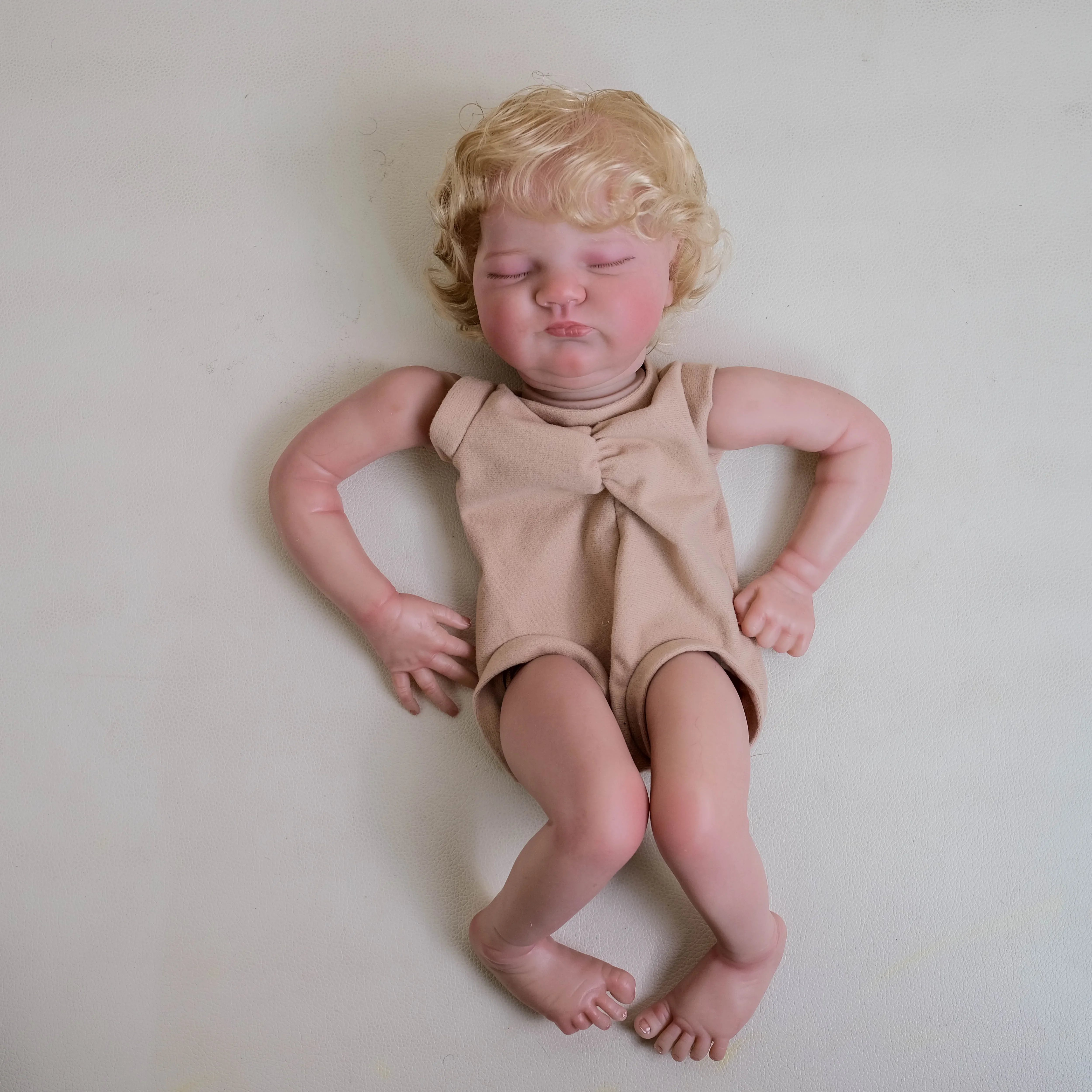 NPK-Kit de muñeca pintada con acabado de 19 pulgadas, piezas de muñeca ya pintadas de Quinlyn, bonitos regalos de cumpleaños y Navidad - imagen 2