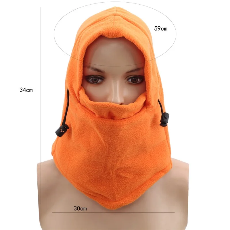 Gorro cálido de invierno para hombre y mujer, pasamontañas térmico de lana impermeable, calentador de cuello con capucha, bufandas de senderismo - imagen 5