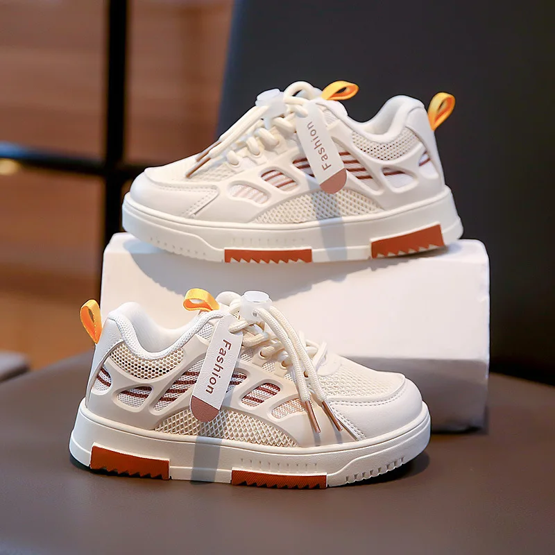 Zapatillas deportivas transpirables para niños y niñas, zapatos informales antideslizantes para estudiantes, calzado de baloncesto para exteriores, otoño - imagen 5