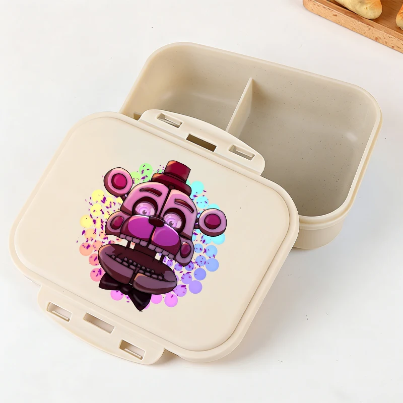 FNAF bolsa de almuerzo de gran capacidad Five Nights at Freddy anime dibujos animados Bento box estudiantes portátil moda contenedor de almacenamiento de alimentos - imagen 5