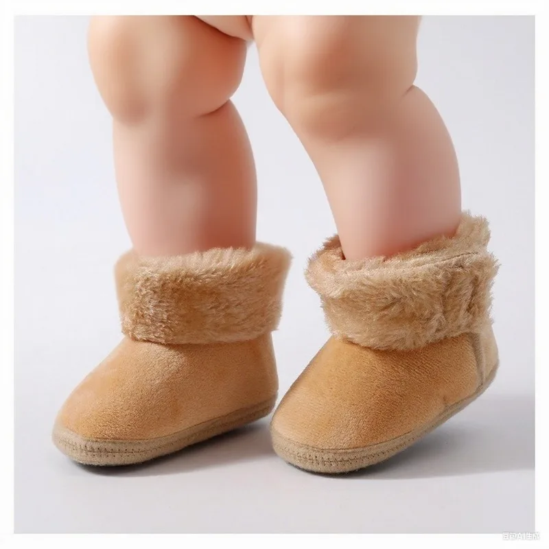 Botines de bebé de forro polar cálido con suela antideslizante unisex - imagen 2