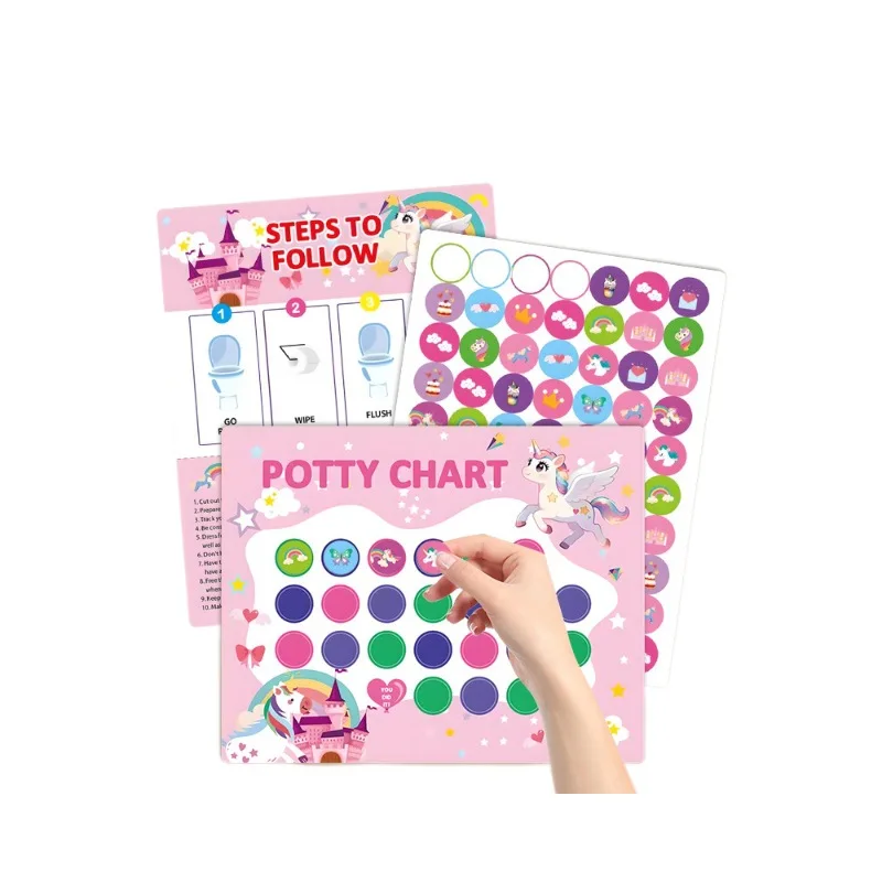 Gráfico de pegatinas de recompensa para entrenamiento de inodoro, pegatinas de formación de hábitos de inodoro, tabla de entrenamiento de orinal para niños y niñas - imagen 5