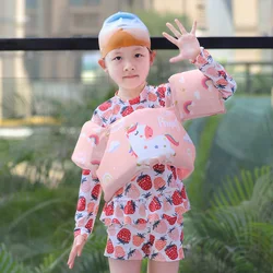 Traje de baño grueso de alta flotabilidad para niños, cinturón ajustable, anillo de brazo no inflable, chaleco salvavidas, chaqueta de natación, accesorios para niños, Verano