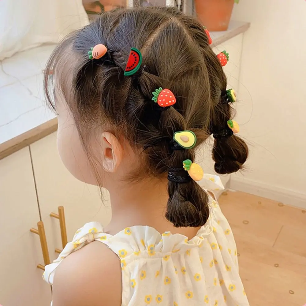 Lindas cuerdas para el cabello de dibujos animados, lazos para el cabello con lazo elástico alto y caja de mano que no daña el cabello, accesorios para el cabello para niños - imagen 4