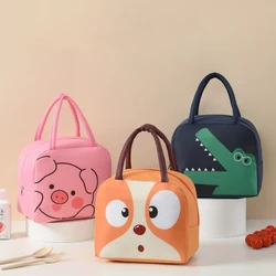Bolsa de almuerzo de dibujos animados, bolsa de almuerzo portátil para mascotas, tela Oxford, bolsa aislante gruesa, bolsa de hielo de mano fresca, bolsa de caja de almuerzo