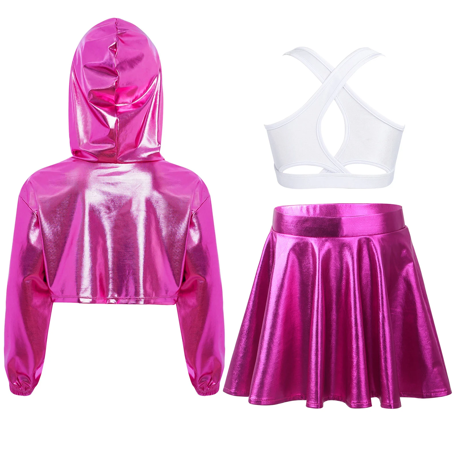 Conjunto baile hip-hop para niñas con falda de animadora - imagen 3