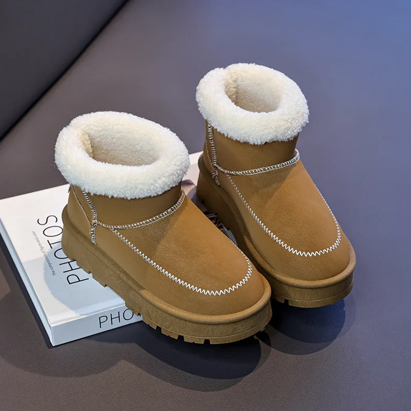 Botas de invierno en terciopelo antideslizantes y cálidas para niños - imagen 2