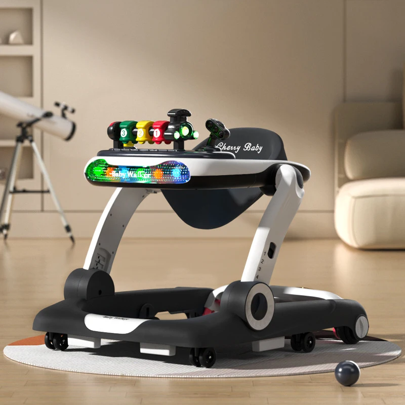 Andador para bebé plegable multifunción con juguetes altura ajustable - imagen 4