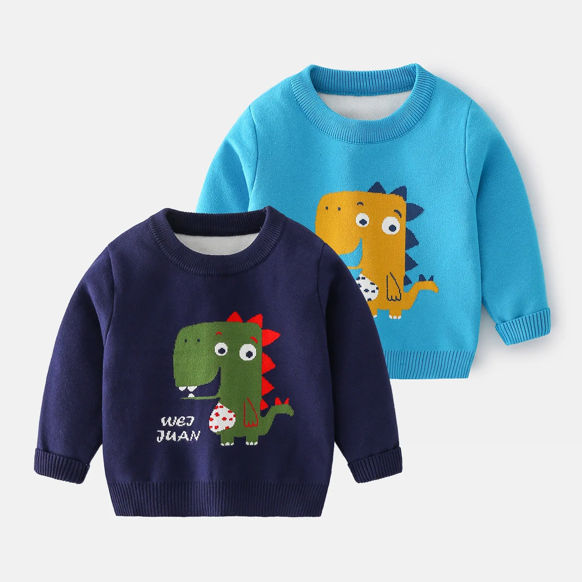 Jersey de punto Jacquard con dinosaurios para niño – Otoño Invierno
