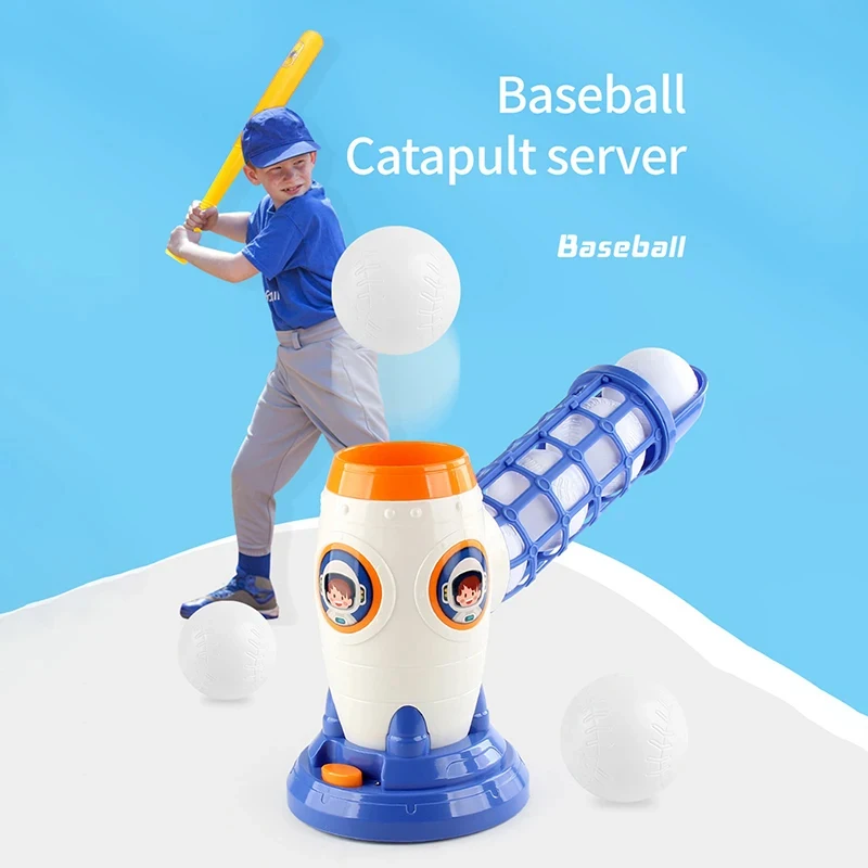 Máquina lanzadora de béisbol, juego de bolas en T para niños pequeños, máquinas lanzadoras eléctricas automáticas, pelota en T, béisbol para niños pequeños - imagen 2