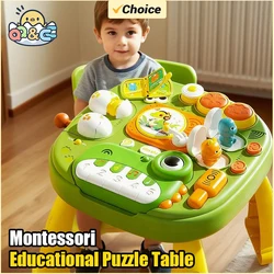 Puzzle dinosaurio Montessori – Tablero sensorial infantil
