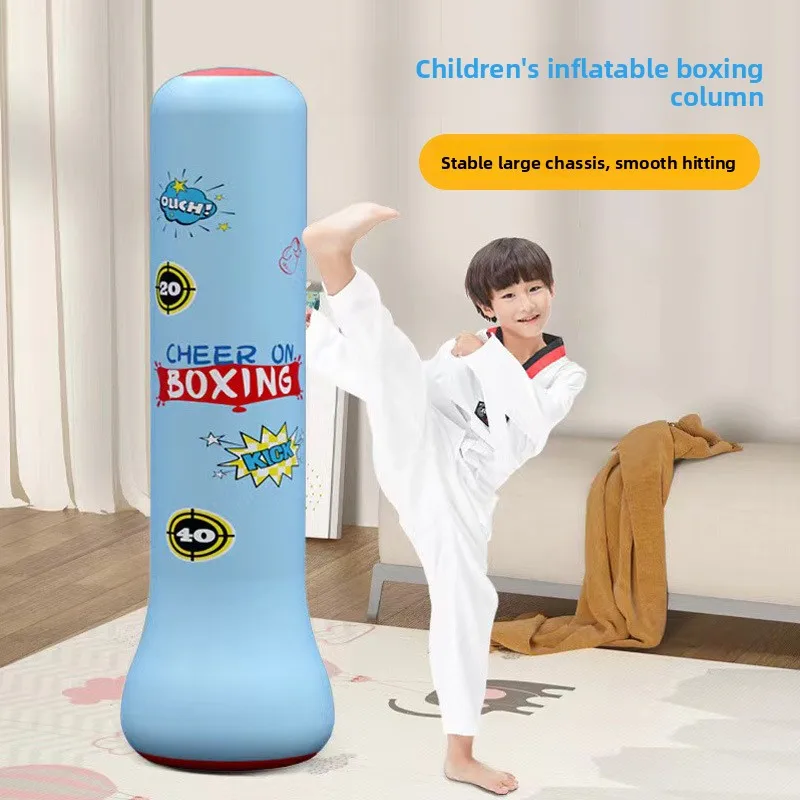 Equipo de entrenamiento de objetivo de boxeo inflable, saco de arena de boxeo, Fitness para chico y joven, saco de boxeo de pie, juguete de vaso de Pilar de boxeo - imagen 4