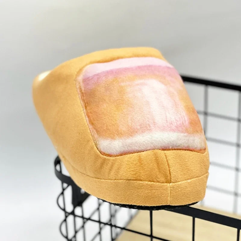 2025 nuevas zapatillas divertidas de felpa con punta para hombres y mujeres, zapatos para el suelo del hogar, suela suave, bonito estampado de uñas, toboganes de casa de interior de talla única para parejas - imagen 5