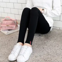 Leggings de maternidad de algodón otoñal con cintura elástica