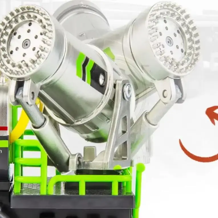 Modelo de coche con sonido de luz, camión de agua pulverizada con fricción, juguete en aerosol para tirar hacia atrás, juguete fundido a presión para modelo de camión, juguetes para coleccionistas, regalo, 1/32 - imagen 5