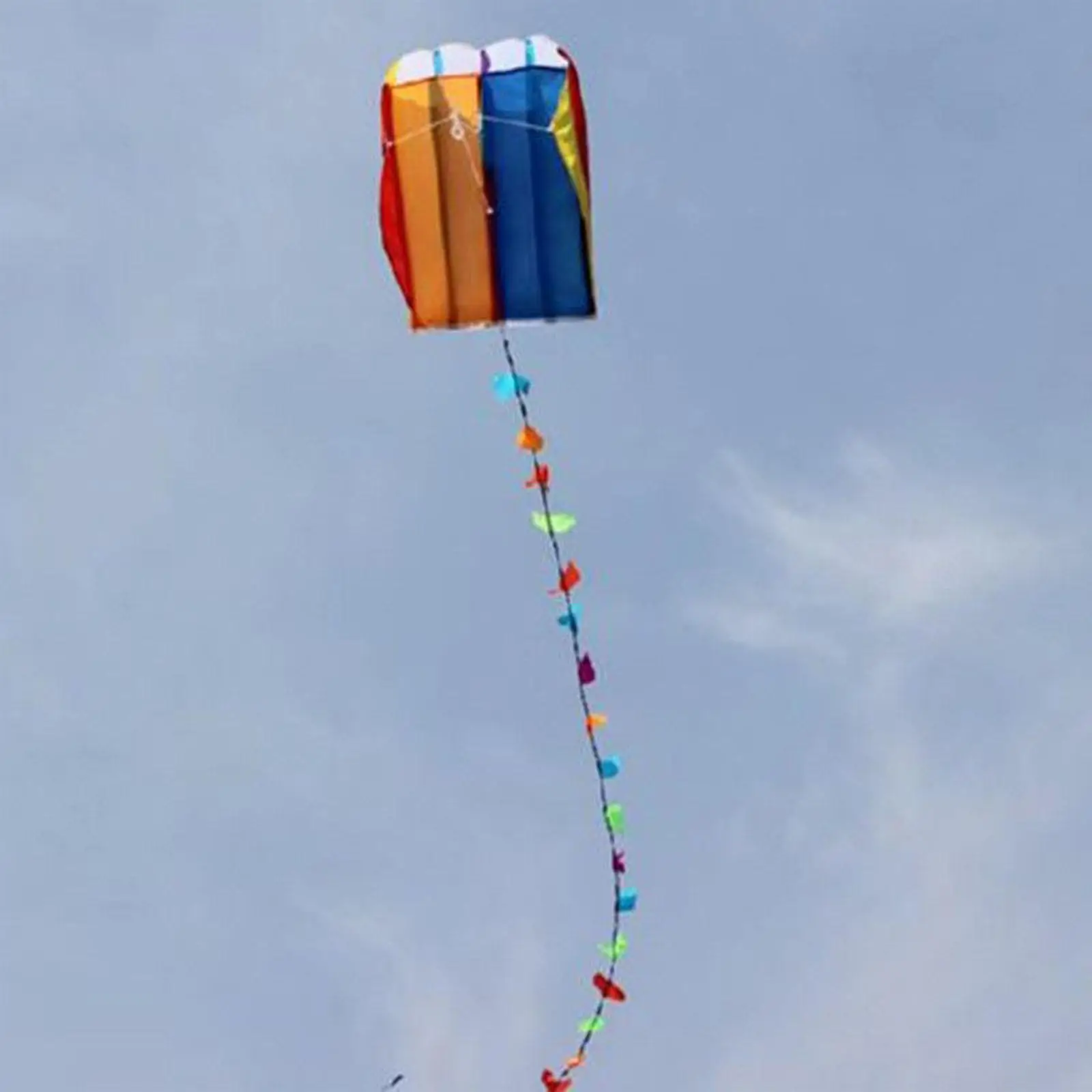 Stunt Parafoil Kite Portable Easy to Assemble Colorful Flying Toy Sport Kite for Travel Beach Park Yard Adults Boys Girls