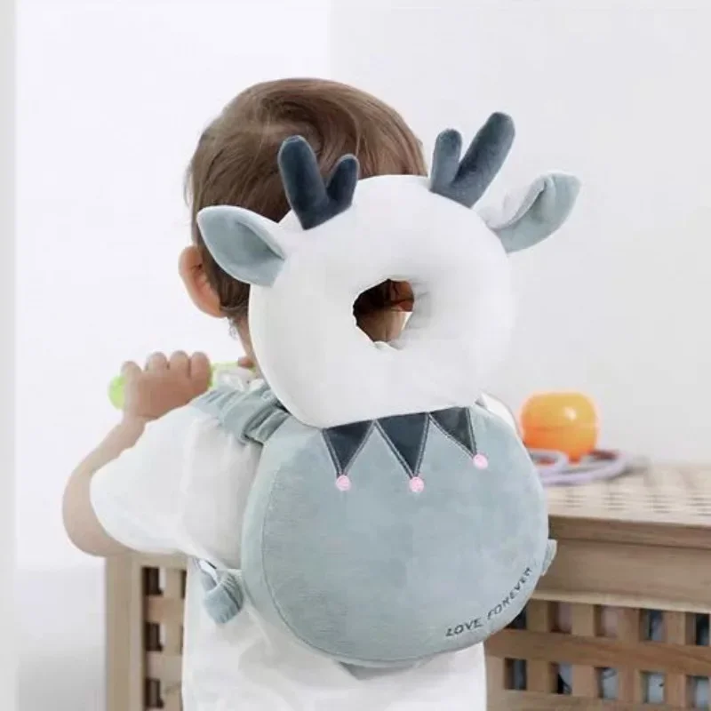 Reposacabezas anticaída para niños, almohada de dibujos animados para bebé, almohadilla de protección para la cabeza para recién nacido, estilo de correa, almohada anticaída para aprender a caminar