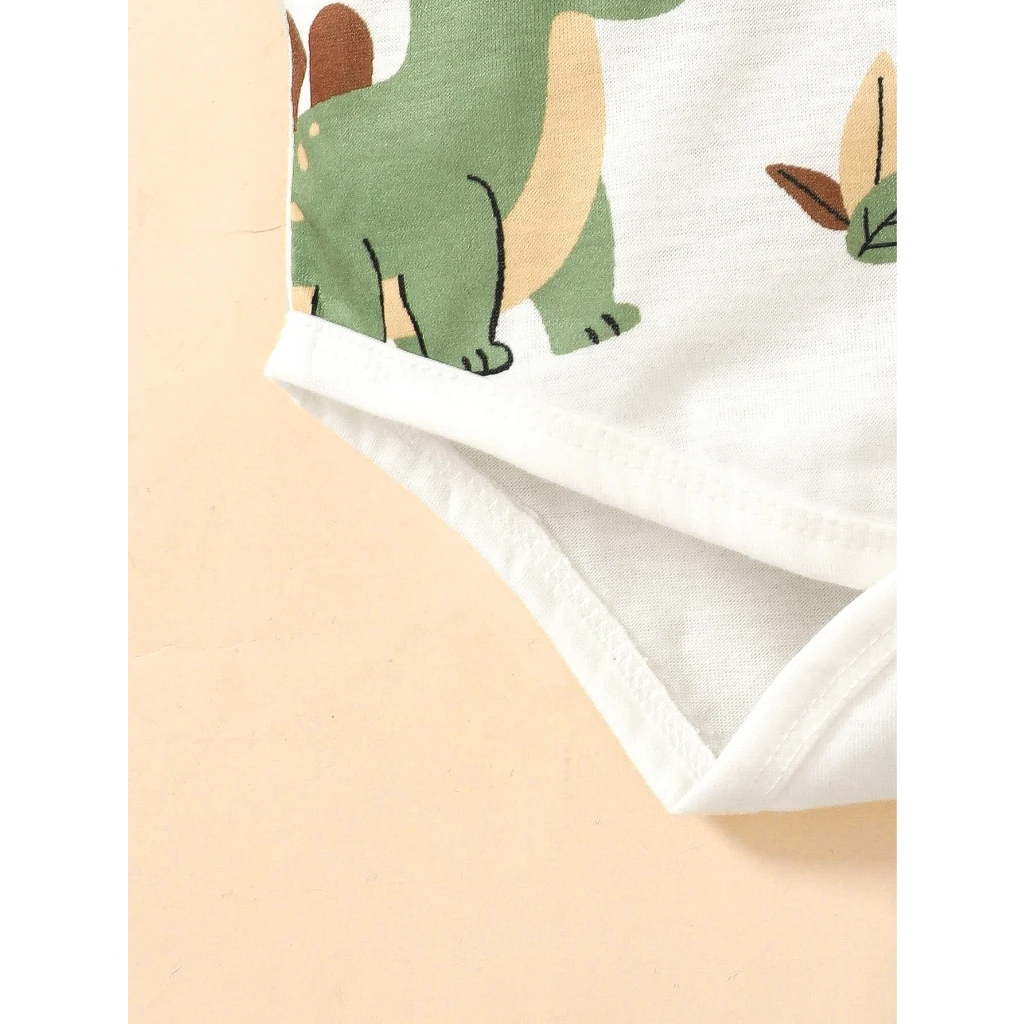 Conjunto dinosaurio para recién nacido con body, pantalón y gorro - imagen 4